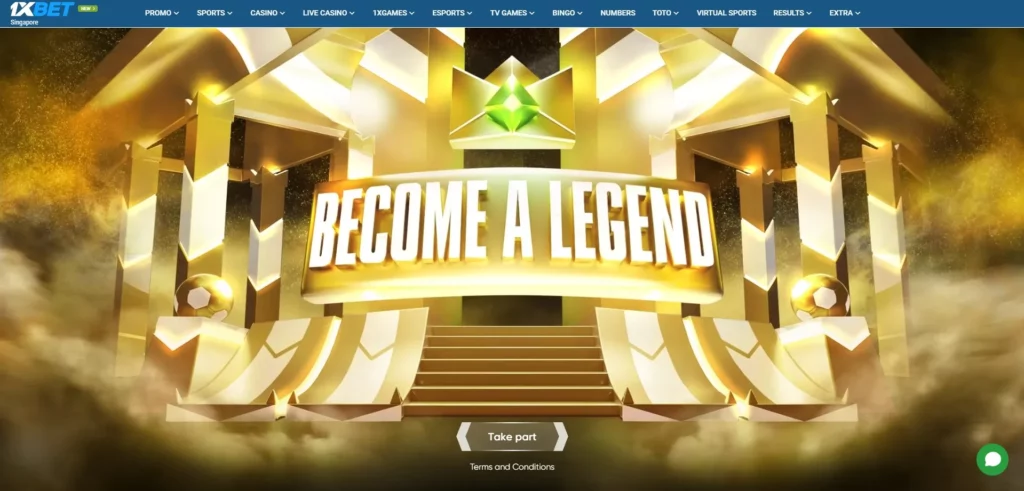 Become a Legend Promo from 1xBet Singapore