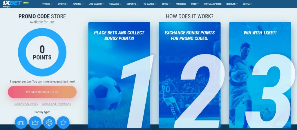 Promo codes from 1xBet Singapore