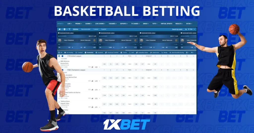 Betting on basketball at 1xBet Singapore