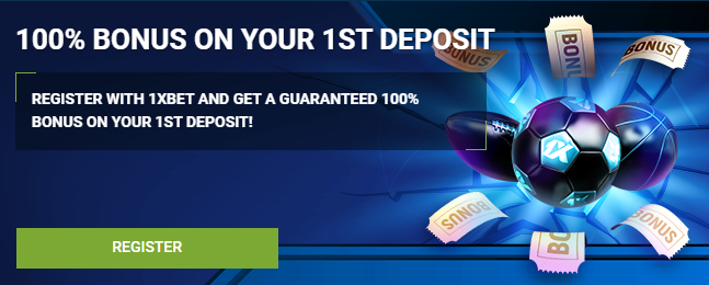 Welcome bonus 100% up to 160 SGD on first deposit from 1xBet for Singaporean bettors
